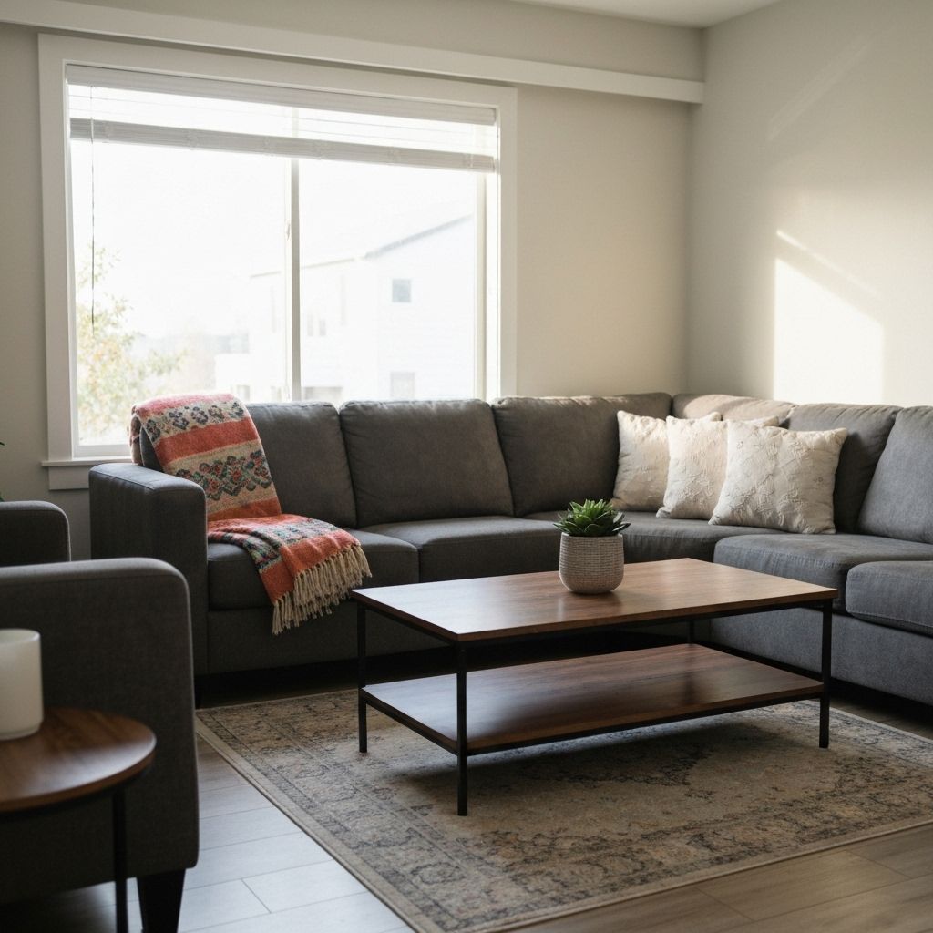 بعد - تنظيف صالة المعيشة